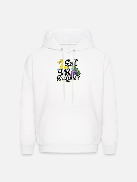 Got any grapes - ducky - Men's Hoodie - white