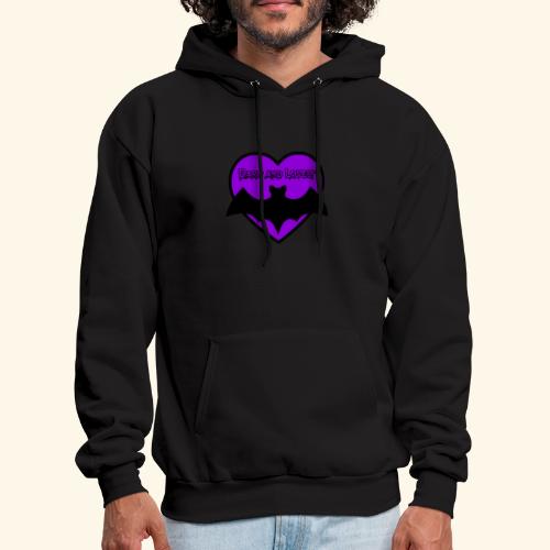 cute goth bat love design - Men's Hoodie