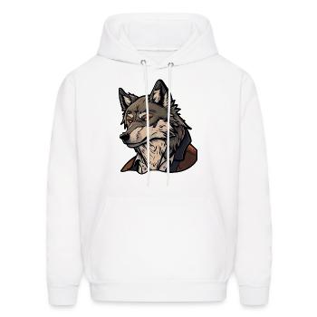 Suited Wolf - Men's Hoodie - white - Front - Elias (183cm)