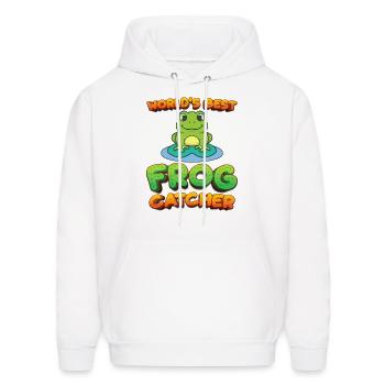 Frog Hunter Boys Girls Kids World s Best Frog Cat - Men's Hoodie - white - Front - Elias (183cm)