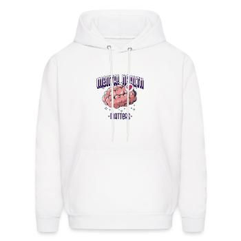 Mental Health Matters - Men's Hoodie - white - Front - Elias (183cm)