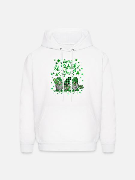 Happy St Patric Day Gnomes Saint Paddys Pattys - Men's Hoodie - white