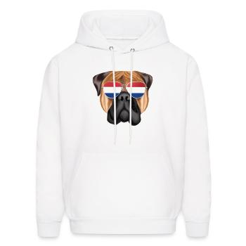 Netherland Flag Bullmastiff Dog Holland - Men's Hoodie - white - Front - Elias (183cm)
