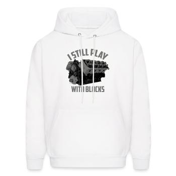 I Still Play With Bloc Racing Maintenance - Men's Hoodie - white - Front - Elias (183cm)