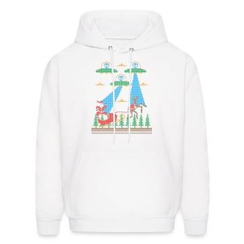 Santa Claus Alien Invasion Space Ufo Ugly - Men's Hoodie - white - Front - Elias (183cm)