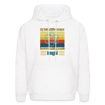 My Scientific Method involves making people laugh! - Men's Hoodie - white - Front - Elias (183cm)