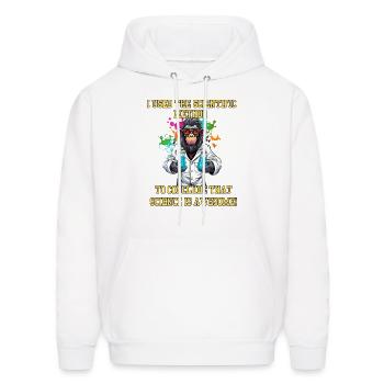 To conclude that science is awesome! - Men's Hoodie - white - Front - Elias (183cm)