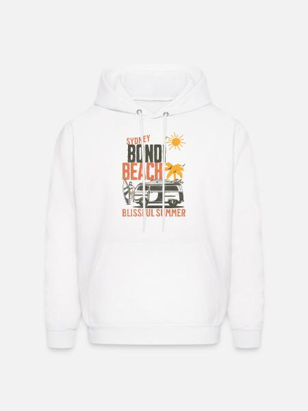 Sydney Bondi Beach Surfer - Men's Hoodie - white