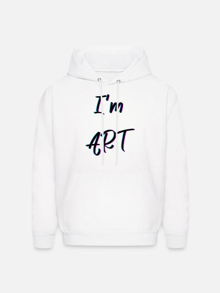I m ART - Men's Hoodie - white