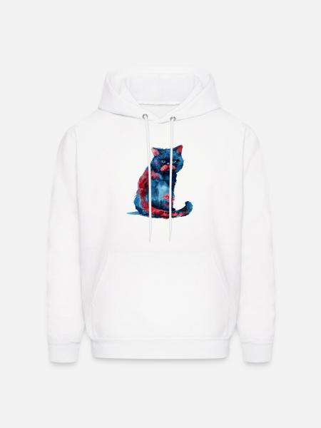 Funny Cat - Men's Hoodie - white