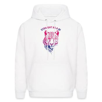 Straight as a Bi Bisexual Sayings Bi Pride - Men's Hoodie - white - Front - Elias (183cm)