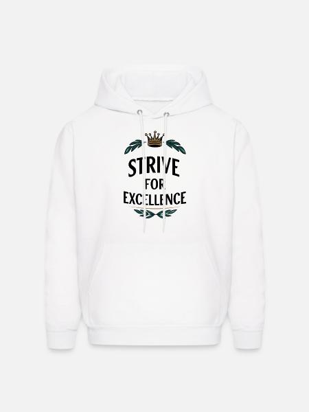 Strive for Excellence - Men's Hoodie - white