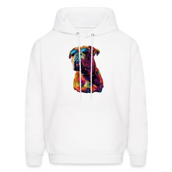 Bulldog - Men's Hoodie - white - Front - Elias (183cm)