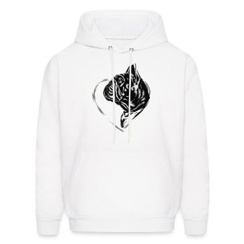 Bulldog - Men's Hoodie - white - Front - Elias (183cm)