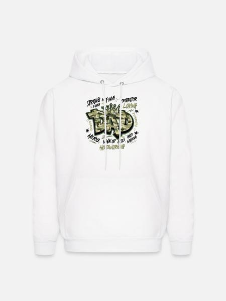 Camo Dad Design - Men's Hoodie - white