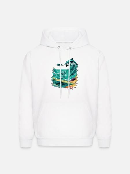 Pixel Beach CRT Dreams - Men's Hoodie - white