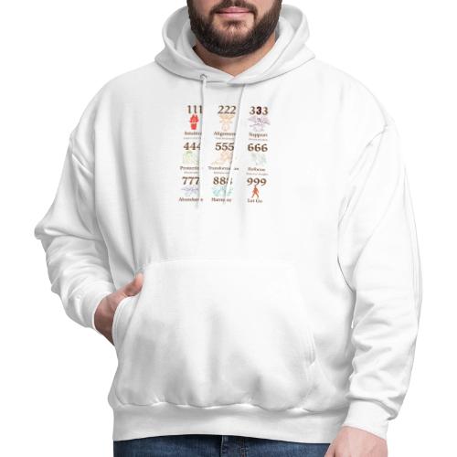 Mystic Angel Numbers Spiritual Symbols on Gildan - Men's Hoodie