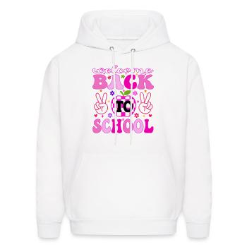Welcome Back To School , Back To School - Men's Hoodie - white - Front - Elias (183cm)