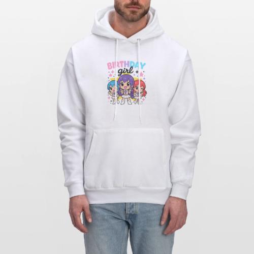 Cute Chibi Birthday Idol Girls - Men's Hoodie