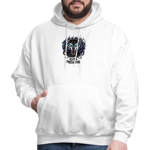 Alpha Predator Wolf Fierce Neon Eyes - Men's Hoodie