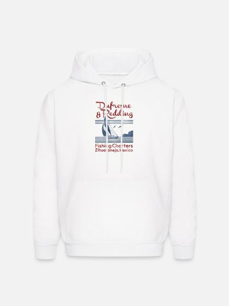 Dufresne and Redding Fishing Charters - Men's Hoodie - white