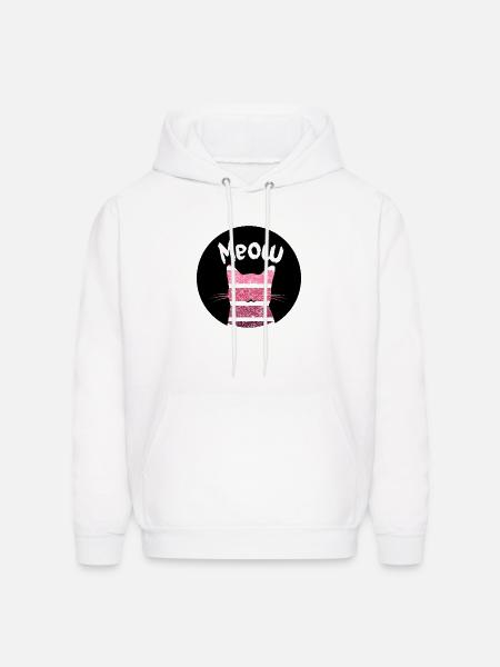 Meow cake cat - Men's Hoodie - white
