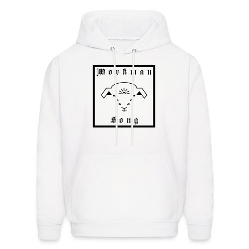 White Workman Song Lamb Logo with Text - Men's Hoodie