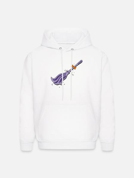 Witchy Broom - Men's Hoodie - white