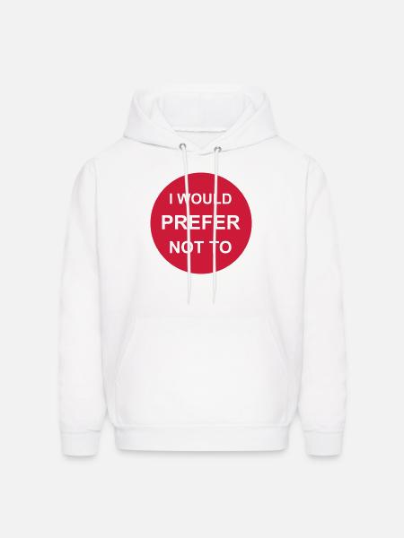 I prefer not to - Men's Hoodie - white