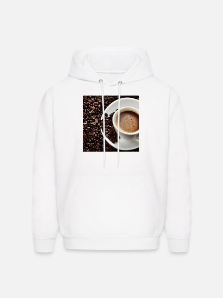 Morning coffee - Men's Hoodie - white