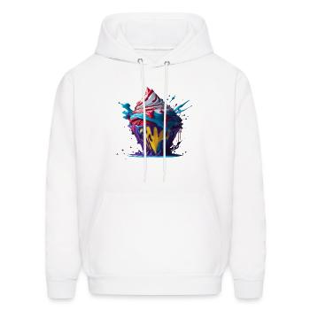 ice cream - Men's Hoodie - white - Front - Elias (183cm)