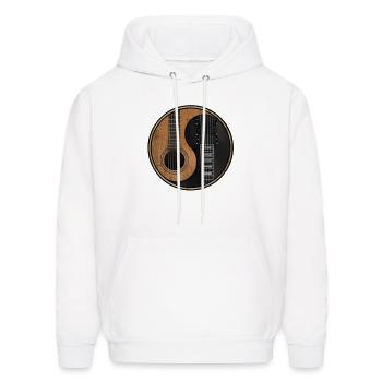 Ying Yang Guitar ArTwork - Men's Hoodie - white - Front - Elias (183cm)