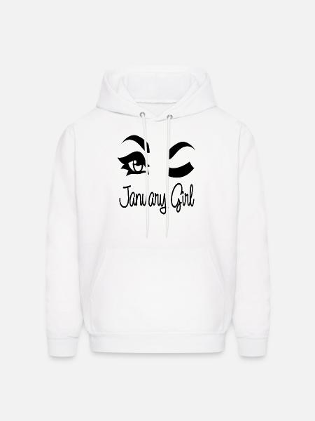 January Girl - Men's Hoodie - white