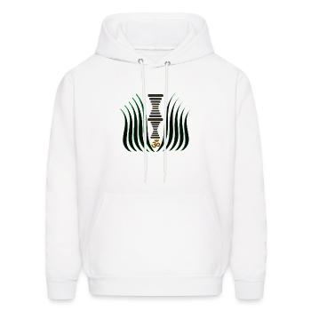 om - Men's Hoodie - white - Front - Elias (183cm)