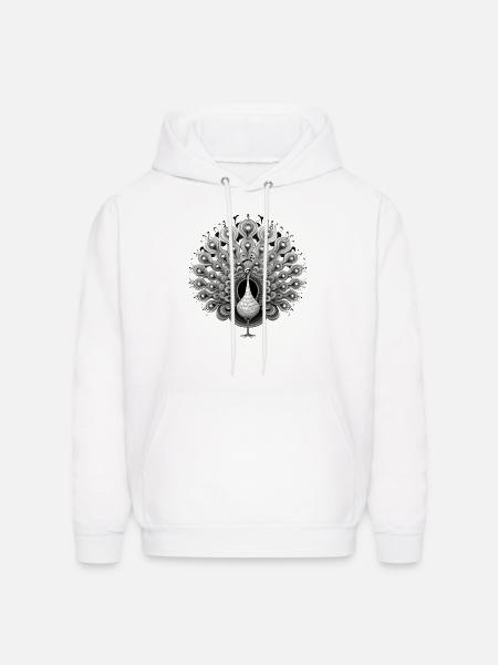Peacock - Men's Hoodie - white
