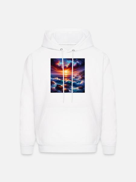 Sunset Serenity - Men's Hoodie - white
