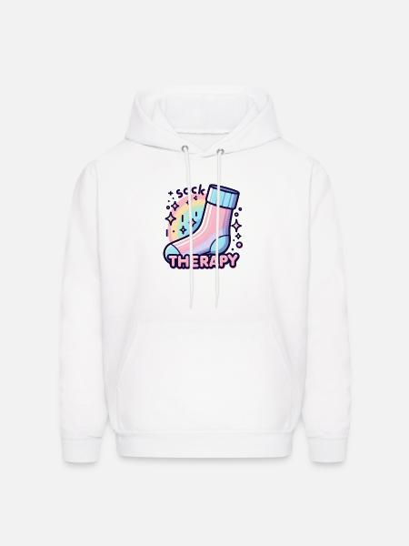 Stocking: Sock therapy - Men's Hoodie - white