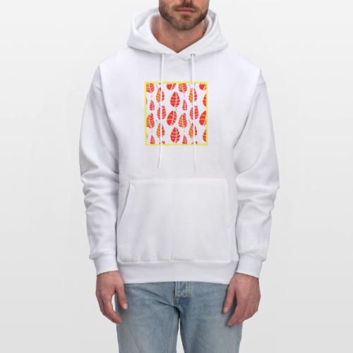 Elegant Leaf Art Neon Aesthetics - Men's Hoodie
