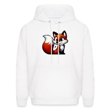 Cute Fox - Men's Hoodie - white - Front - Elias (183cm)