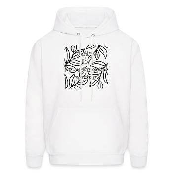 Always be an optimistic person - Men's Hoodie - white - Front - Elias (183cm)