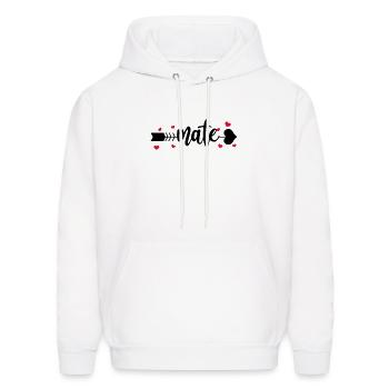 Soul Mate Match - Men's Hoodie - white - Front - Elias (183cm)