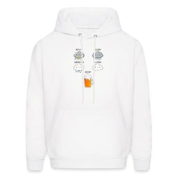 mode week - Men's Hoodie - white - Front - Elias (183cm)