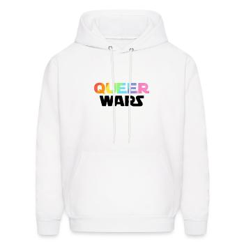 queer wars for light - Men's Hoodie - white - Front - Elias (183cm)