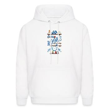 so many books so little time - Men's Hoodie - white - Front - Elias (183cm)