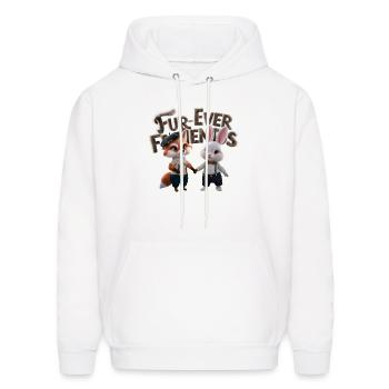 FUR-EVER FRIANDS - Men's Hoodie - white - Front - Elias (183cm)