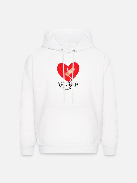 Miss You - Men's Hoodie - white