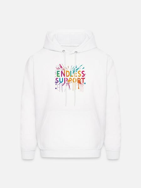 support - Men's Hoodie - white