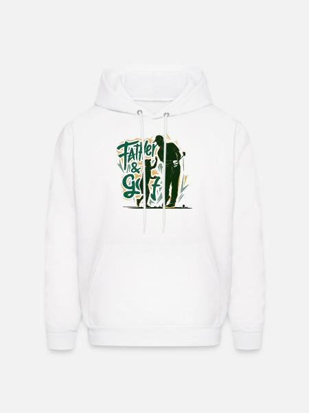 golf and papa - Men's Hoodie - white