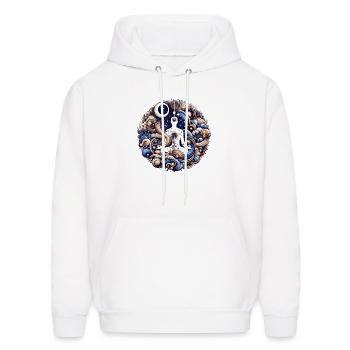 The Cosmic Yogi - Men's Hoodie - white - Front - Elias (183cm)