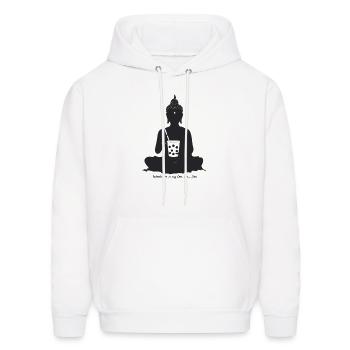 Bubble tea is my Om...Om...Om - Men's Hoodie - white - Front - Elias (183cm)